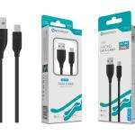 Cabo Micro USB V8 Negro 3A 1M 18W S-044