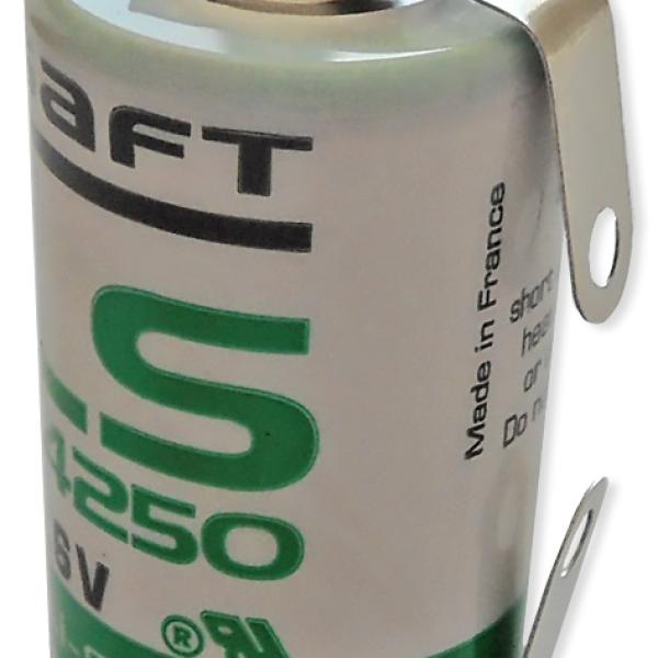 Pilha Litio Li - SOCl2 1/2AA 3,6V 1200mAh c/ Patilhas - SAFT