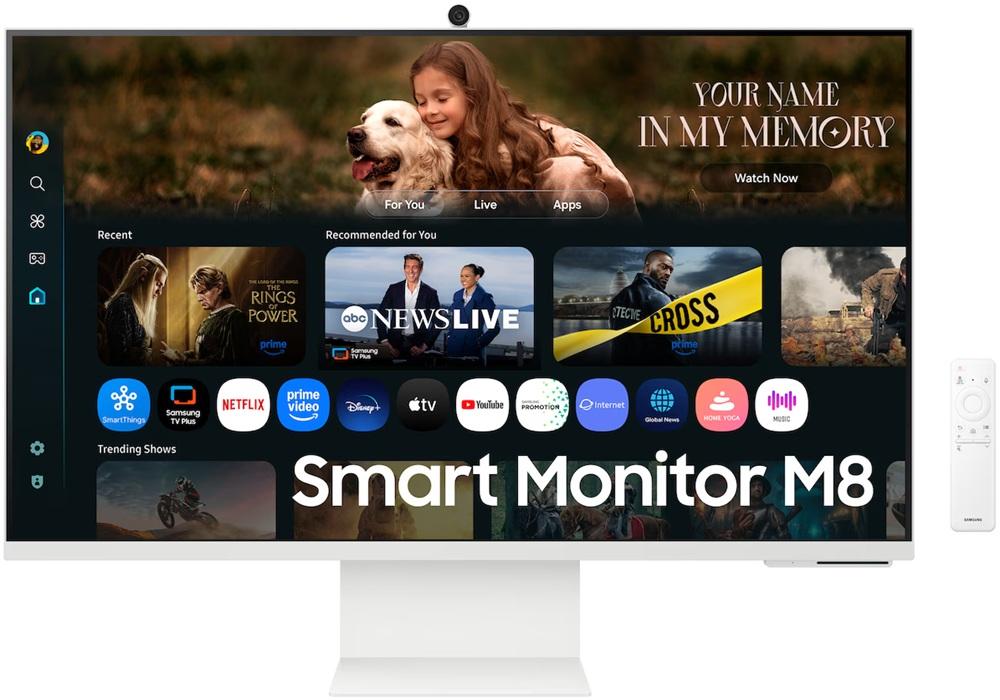 Smart Monitor LCD M8 M80F 32 4K Ultra HD c/ Câmara (Branco) - SAMSUNG