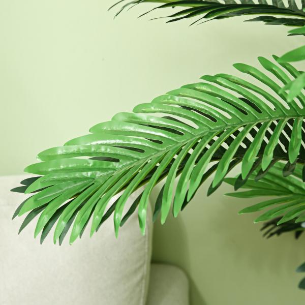 Planta Artificial Decorativa 160 cm Palmeira Artificial com Vaso e Folhas para Interior Verde