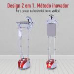 Ferro de Engomar a Vapor para Roupa 1800W Temperatura Ajustável em 11 Níveis Depósito de 2 L Aquecimento em 38s 35x25x47 - 118,5 cm Vermelho