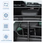 Grade de Segurança de Carro para Cães Ajustável em Largura e Altura 87 - 135x60x105cm Grade Separadora para Porta Malas de Carro Universal Metal Preto