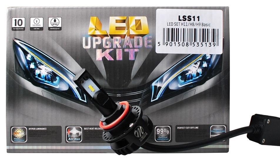 Pack 2x Lampadas LED H11/H8/H9 9~32V 38W/set Branco 6000K - M - TECH