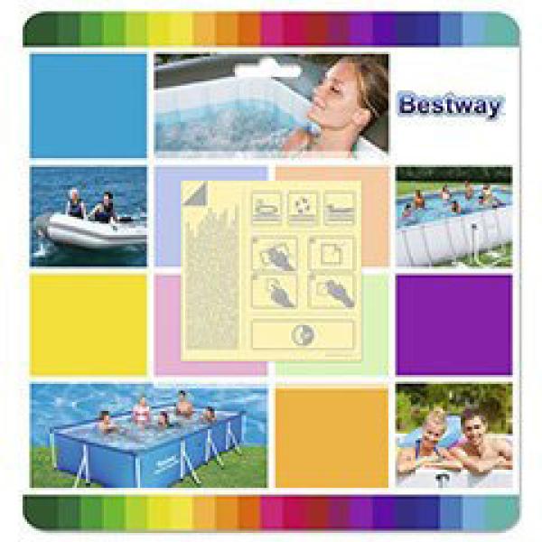 Kit Reparação 10x Remendos Impermeáveis p/ Furos de Piscina e Colchões - BESTWAY 62091