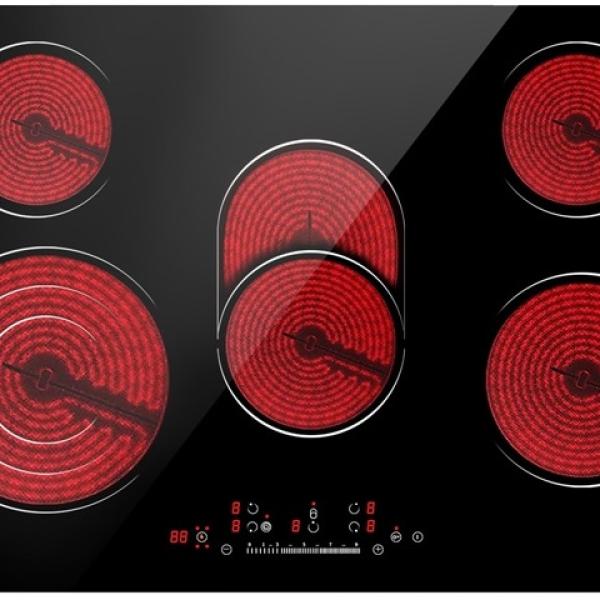 Placa Vitrocerâmica LT5 - 02 5 Zonas 8600W (Preto) - ISEASY