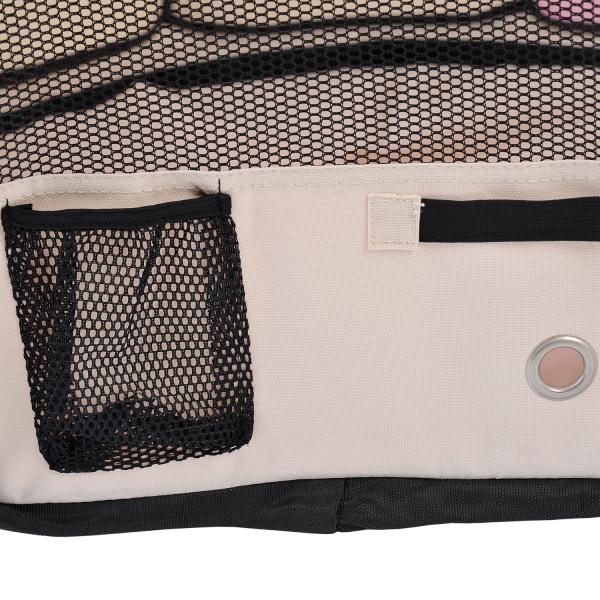 Parque Dobrável para Cães e Gatos Corralito Portátil para Animais Pequenos Impermeável em Tecido Oxford Ø90x41 cm Rosa
