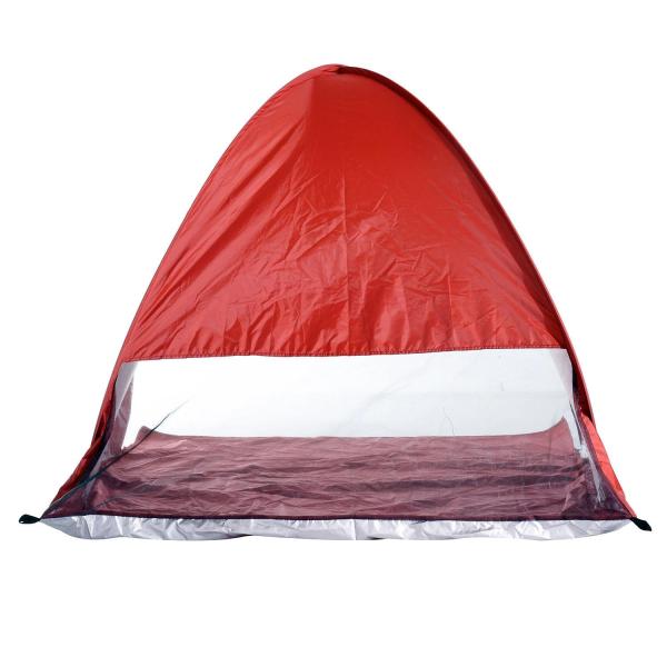 Tenda Pop - up Instantâneo e Portátil com Janelas Protetoras para Piquenique Praia e Camping com Proteção UV vermelho
