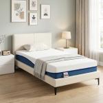 Colchão 190x90 cm Espessura 20 cm Colchão Viscoelástico com Chá Verde Firmeza Média Cama Refrescante com Espuma de Gel