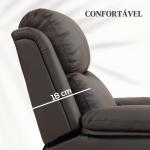 Poltrona Relax Levanta Pessoas com Controle Remoto Reclinação Elétrica de 160° Apoio para os Pés 76x90x105 cm Castanho Escuro