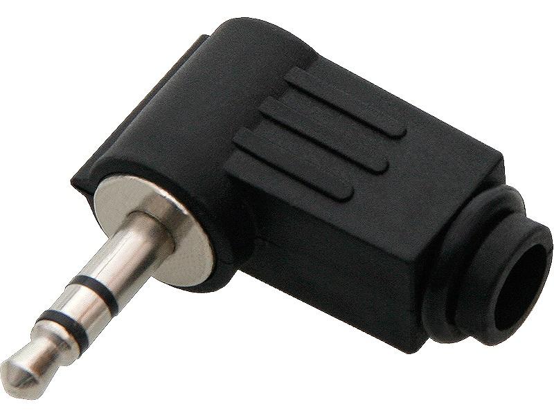 Ficha Jack 3,5mm Macho 90º Stéreo