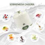 Iogurteira 20W 1,5L Máquina de Iogurte para Fazer Iogurte Grego e Aquecimento a Temperatura Constante PTC 19,5x17,5x21,4 cm Branco
