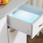 Armário de Cozinha com Prateleira Ajustável para Microondas 101x39x180 cm Branco