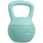 Kettlebell de 6 kg Pesa Russa Preenchida de Areia Metálica e Alça Antiderrapante para Treino em Casa Ginásio 19x19x28 cm Verde