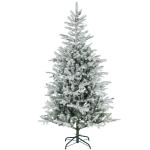 Árvore de Natal Artificial 180 cm Árvore de Natal Nevada com 1207 Ramos Base Dobrável e Fácil de Montar Verde
