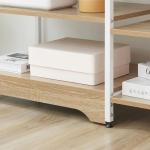 Estante Multiuso com 7 Prateleiras de Armazenamento para Utensílios Livros Plantas 90x40x95cm Madeira Natural