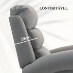 Poltrona Reclinável Elétrica Levanta Pessoas com Massagem Vibratória e Aquecimento 98x96x105 cm Cinza