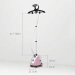 Ferro de Engomar a Vapor com Depósito de 1,4L e Temperatura Ajustável em 11 Níveis 26x21,5x146 cm Rosa