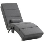 Cadeirão Relax Reclinável com 8 Pontos de Massagem e Aquecimento Lombar, 5 Modos, Comando e Bolso Lateral, Cinzento Escuro