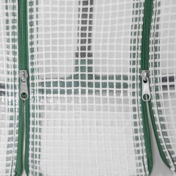 Estufa de Jardim 180x90x90 cm Tipo Casa Tubo de Aço com 2 Acessos Estufa Pequena para Cultivo de Plantas Branco