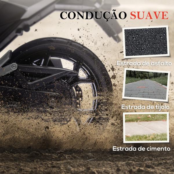 Moto Elétrica para Crianças de 3 - 6 Anos com Licença Honda com USB MP3 Luz LED e Velocidade 3 km/h Carga 30 kg Vermelho