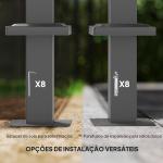 Pérgola com Telhado Retrátil Pérgola de 3x3 m com Fecho Magnético Proteção UV30+ Pérgola para Jardim Cinzento