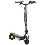 Trotinete Elétrica Dobrável com Velocidade Máx. 12 km/h Motor 120 W Autonomia Máxima 10 km e Farol LED 75x48x93 - 105 cm Preto