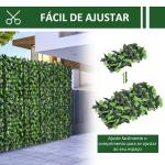 Vedação Artificial em Rolo 3x1m para Balcão Jardim Exterior Planta Decorativa de Parede PE Verde