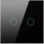 Interruptor Inteligente LZTS02 - EU - B2 2 Canais s/ Neutro ZigBee Tuya (Preto) - AVATTO