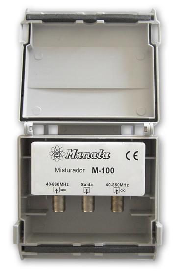 Misturador Antena 2 Entradas VHF / UHF - MANATA