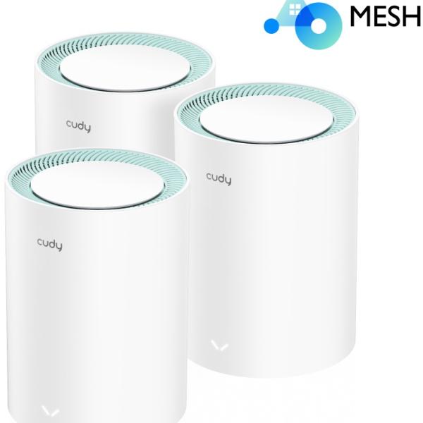 Pack 3x Sistemas Mesh M1300 AC1200 Dual - Band Wi - Fi 5 - CUDY