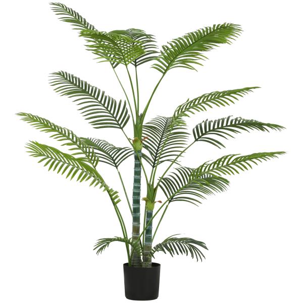 Planta Artificial Decorativa 170 cm Palmeira Artificial com Vaso e Folhas para Interior Casa Sala Escritório Verde