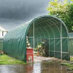 Lona Impermeável Exterior 6x8 m Toldo PE 90 g/m² Proteção UV com Ilhós Reforçados para Lenha Móveis de Jardim Verde