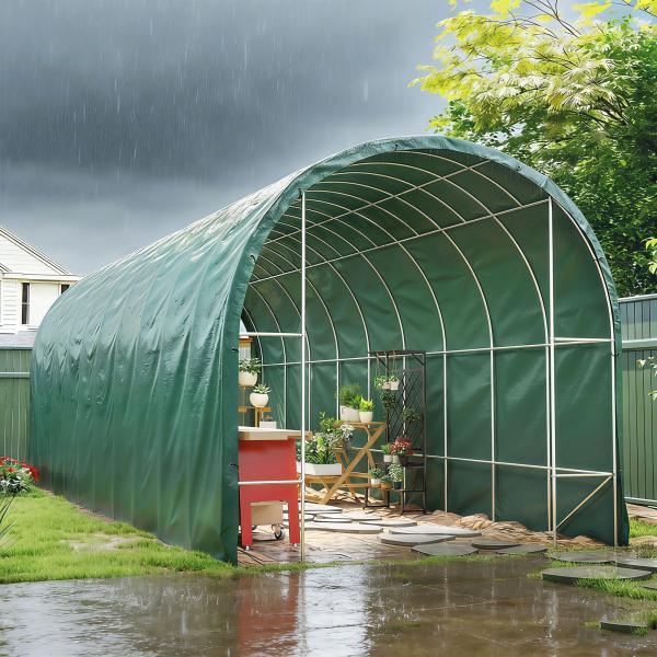 Lona Impermeável Exterior 6x8 m Toldo PE 90 g/m² Proteção UV com Ilhós Reforçados para Lenha Móveis de Jardim Verde