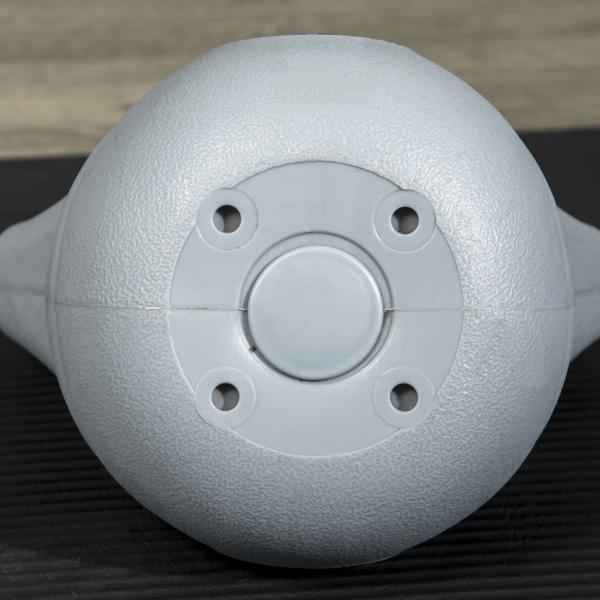 Kettlebell 6 kg Peso Russo com Revestimento de PU e Enchimento de Areia para Treino 20x13x22 cm Roxo e Cinza