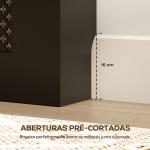 Cobertura para Radiadores Proteção Radiador de MDF 78x19x81 cm Desenho Moderno de Ripas Preto