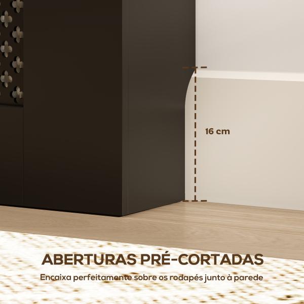 Cobertura para Radiadores Proteção Radiador de MDF 78x19x81 cm Desenho Moderno de Ripas Preto