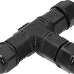 Ligador Estanque (3 Pinos) em T 1.0~2.5mm2 IP68 p/ Instalações Eléctricas Exteriores