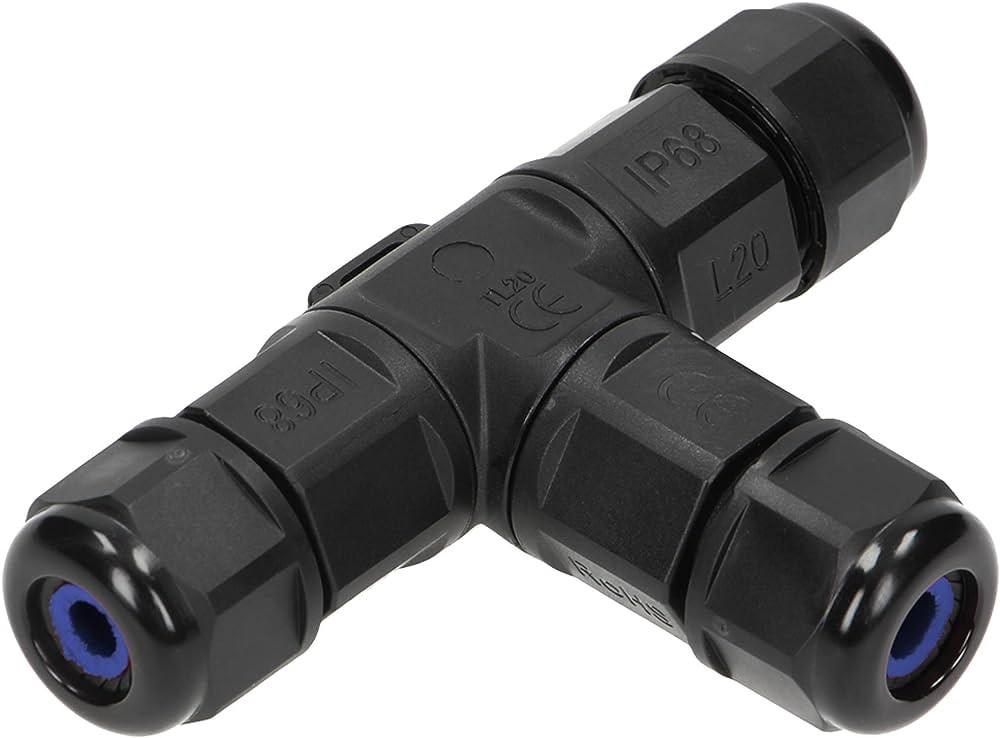 Ligador Estanque (3 Pinos) em T 1.0~2.5mm2 IP68 p/ Instalações Eléctricas Exteriores