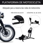 Suporte ajustável da roda da motocicleta do metal do estacionamento da motocicleta para as rodas ∅43/48/53 cm