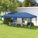 Tenda Dobrável 6x3 Tenda de Jardim Portátil com Bolsa de Transporte Tecido Oxford para Exterior Festas Acampamento Azul