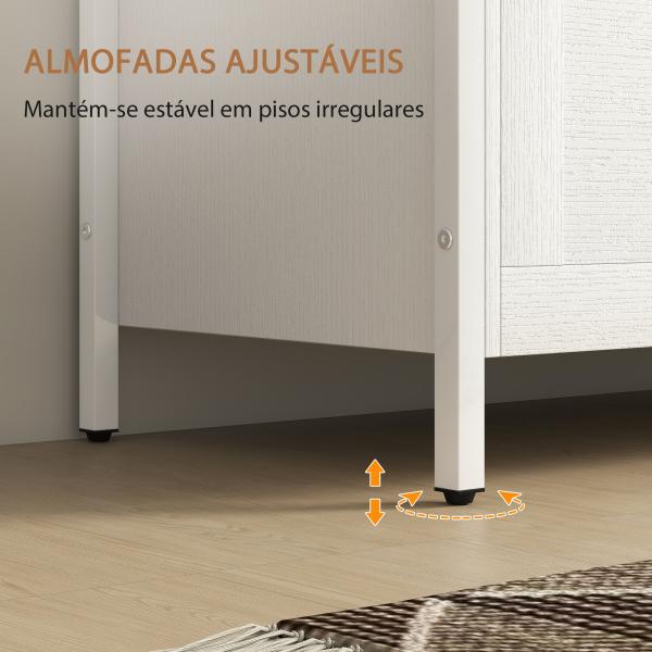 Baú de Armazenamento 95L Baú de Arrumação com Tampa Banco de Armazenamento com Dobradiça de Segurança 80x40x50 cm Branco