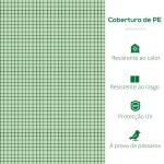 Estufa 295x100x80 cm para Jardim Varanda Estufa Pequena para Cultivo de Plantas com 3 Janelas Estrutura de Aço e PVC Verde
