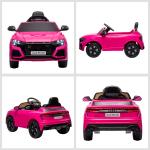 Carro Elétrico Infantil para 3 - 5 anos Licença Audi RS Q8 com Bateria 6V Controle a Distância Música MP3 Buzina e Luzes Velocidade Máx. 3km/h 101x62x51cm Rosa