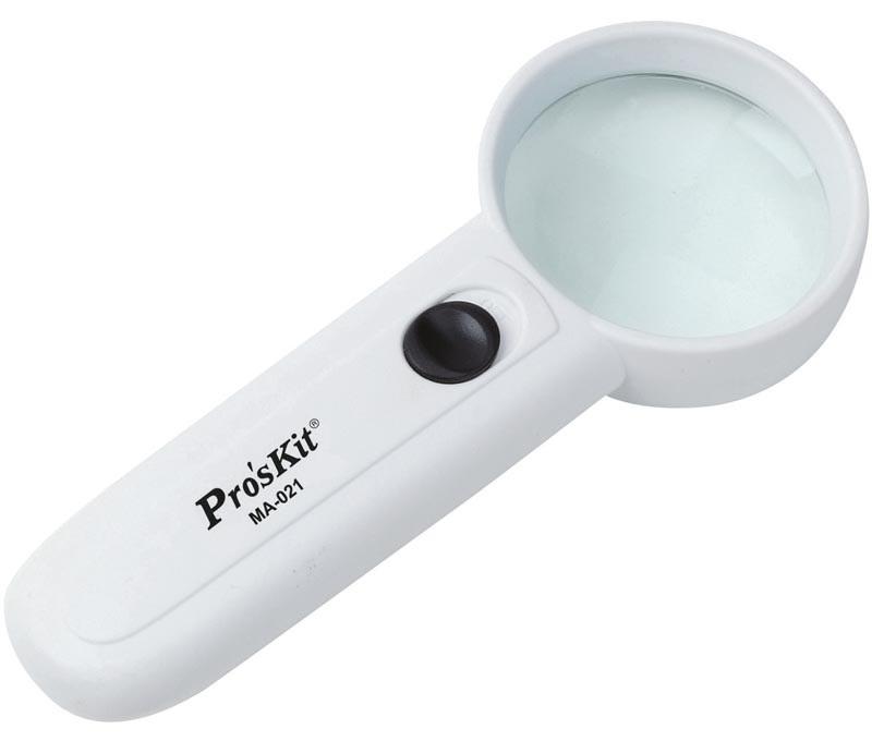 Lupa de Mão 3,5x c/ Iluminação (2 LEDs) - Proskit