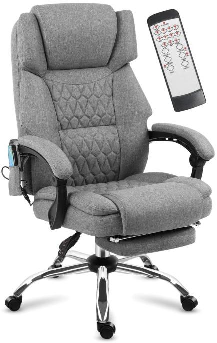 Cadeira de Escritório Boss 6.0 c/ Massagem (Cinza) - MARK ADLER
