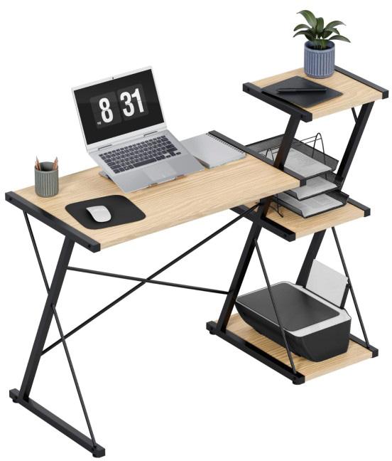 Mesa de Escritório Leader 3.5 116cm c/ Prateleiras - MARK ADLER