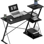 Mesa de Escritório Leader 3.5 116cm c/ Prateleiras (Preto) - MARK ADLER