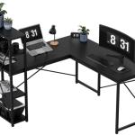 Mesa de Escritório Leader 5.9 145cm c/ Prateleiras (Preto) - MARK ADLER