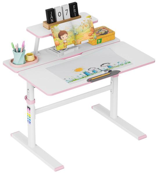 Mesa Infantil Ajustável Study 3.7 90cm (Rosa) - MARK ADLER