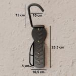 Conjunto de Suportes de Parede para Bicicletas com 4 Peças Gancho Dobrável 25,5x10,5x4 cm Preto